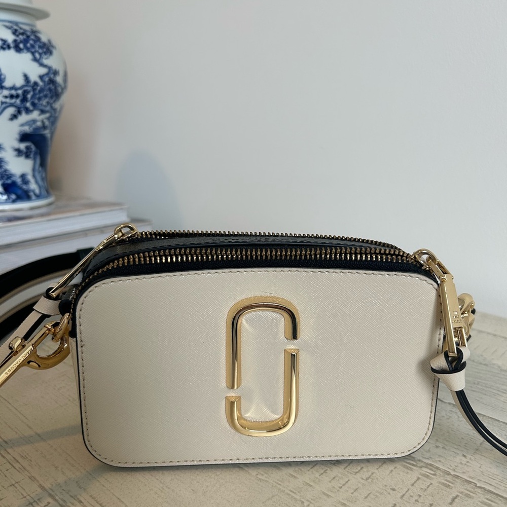 Marc Jacobs Cream and Black Crossbody Bag